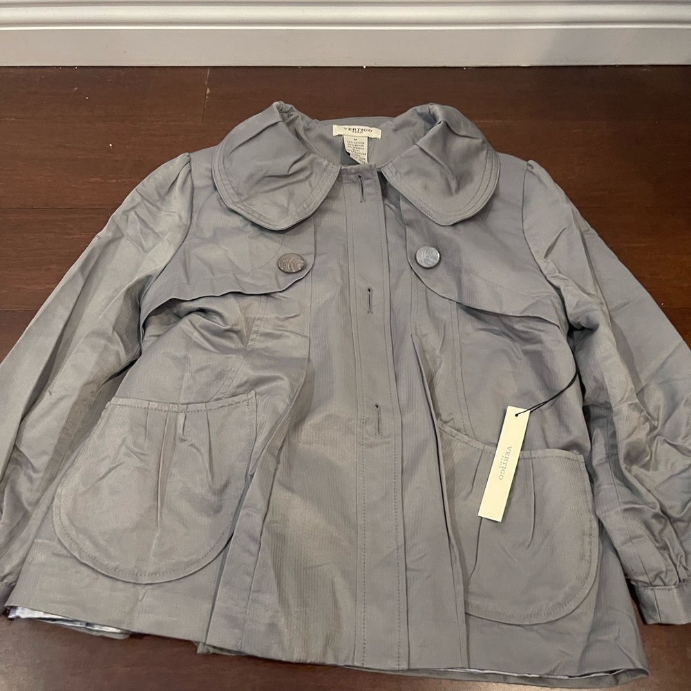 nwt vertigo paris Gray Women's Jacket short swing coat medium